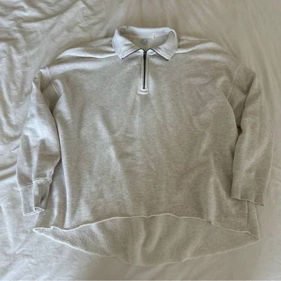 SOLD Cream aerie half zip sweatshirt - Picture 2 of 4